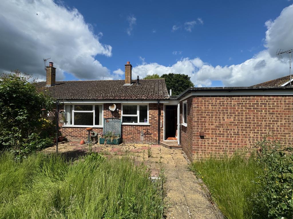 Lot: 142 - TWO-BEDROOM SEMI-DETACHED BUNGALOW WITH GARAGE - Rear of bungalow